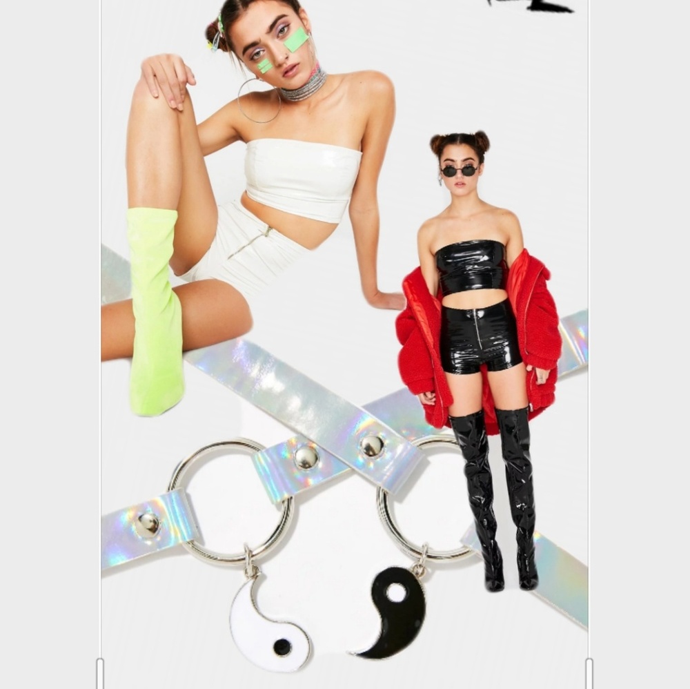 NWT Dolls Kill Matching Beg For It Vinyl Sets